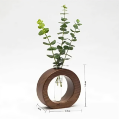 Unique Wooden Vase - Image 2