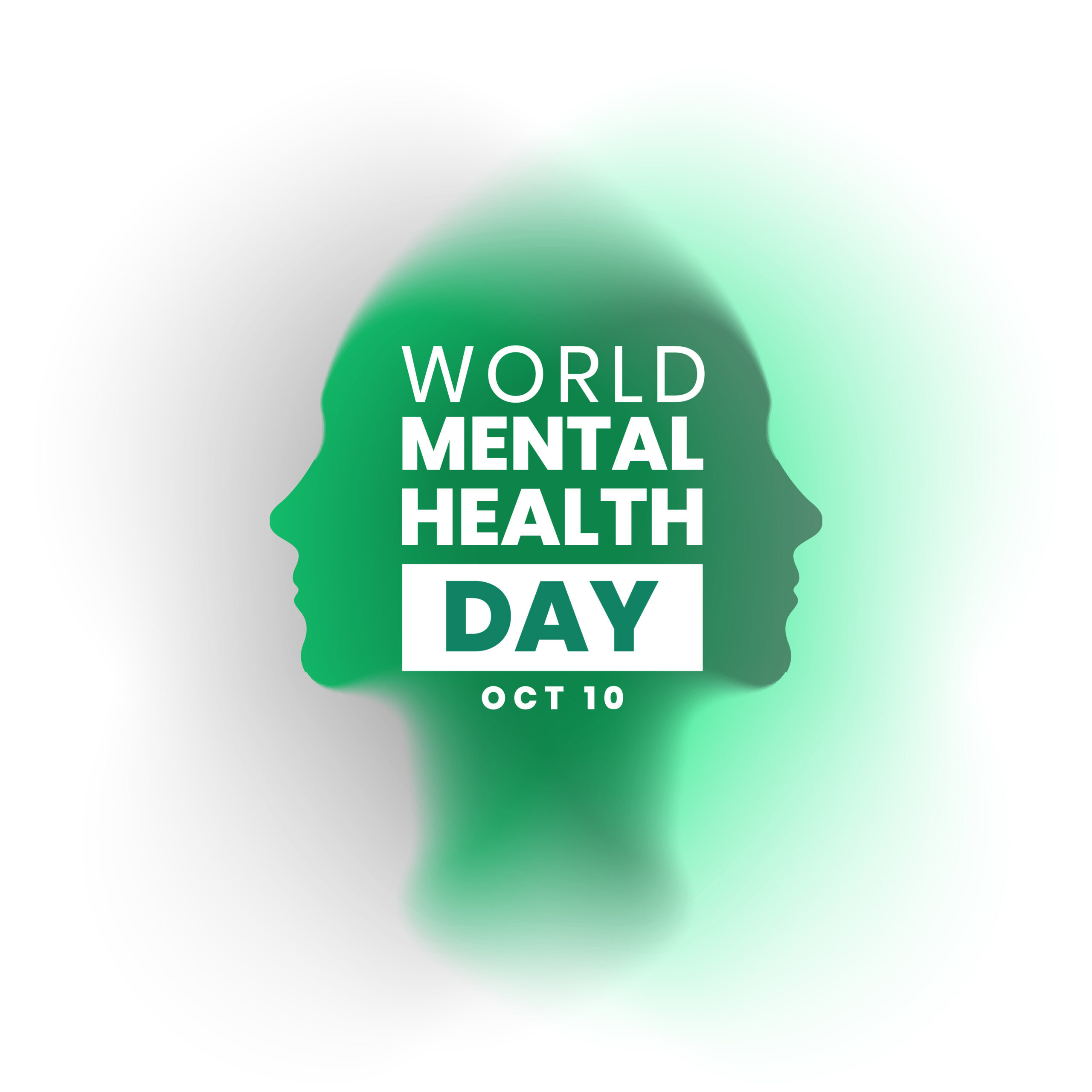 10th october international mental health day background with hum